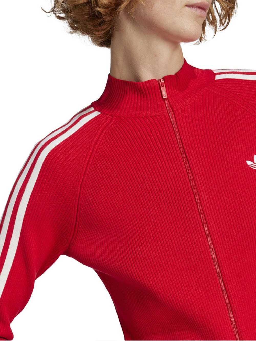 Adidas Ribbed Zip-Front Jacket